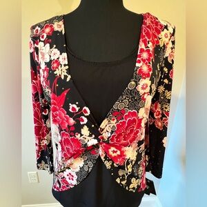 IZ Byer California Scoop Neck Layered Top